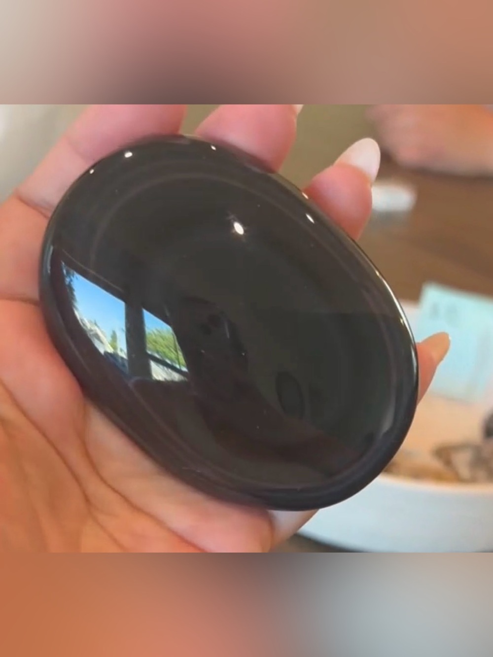 Rainbow Obsidian Palm Stone - Home Accent - Picture 2 of 6